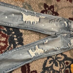 Distressed Light Blue Jeans